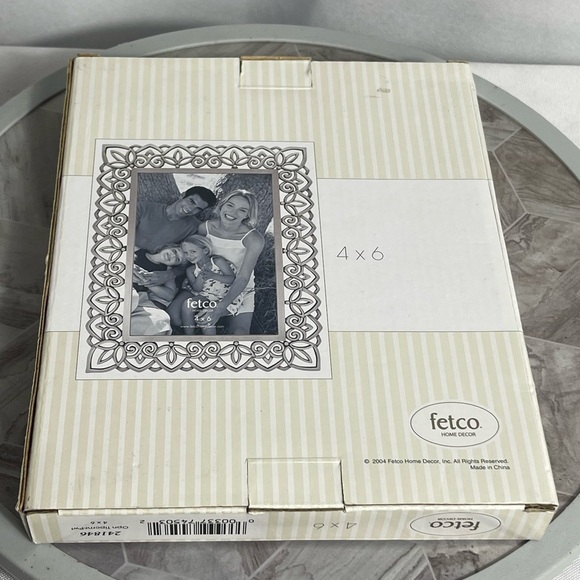 Fetco Home Decor 4x6 Ornate Metal Picture Frame with Box Vintage 2004 - Picture 5 of 6